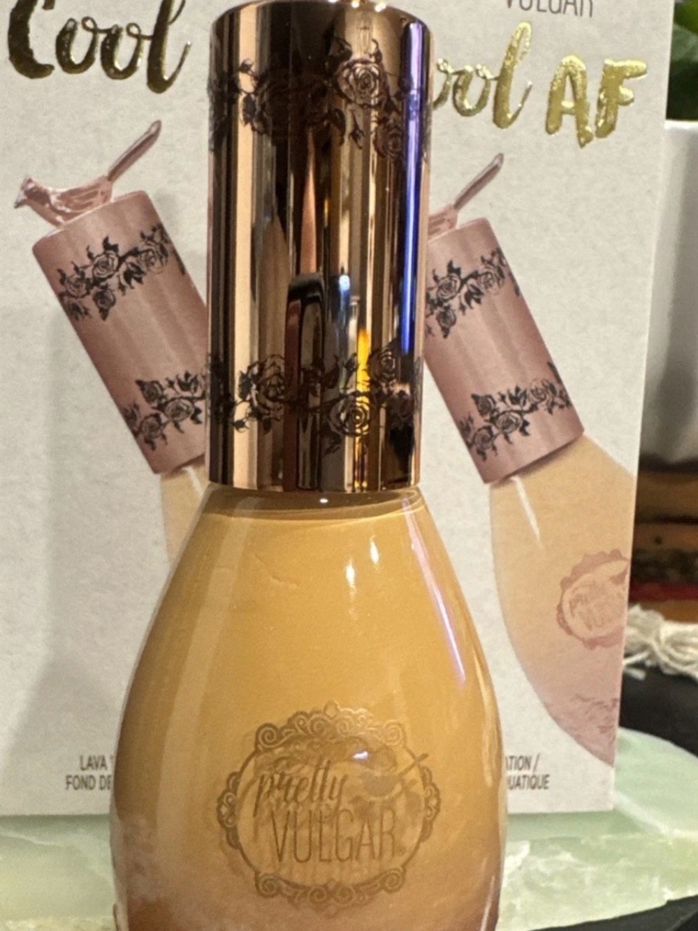 Lot 2 PRETTY VULGAR COOL AF LAVA Water Foundation 35ml FULL Frontal 62 Shade